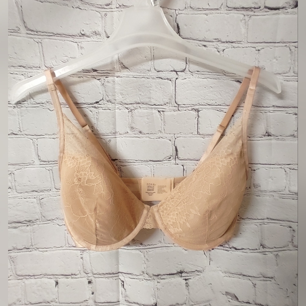 Soma Lightest Lift Lace Plunge Underwire Bra 36DD